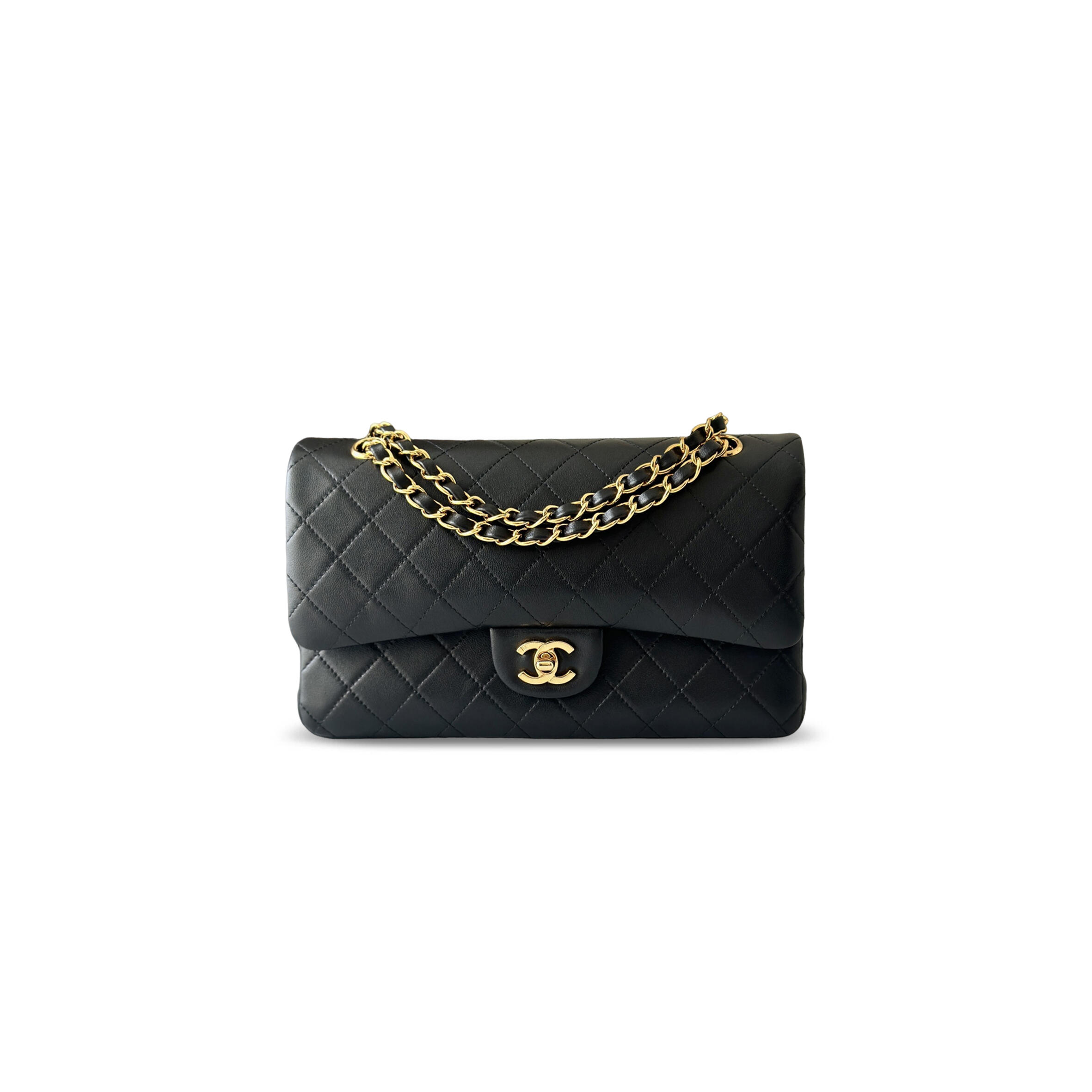 Ch**el medium classic flap bag lambskin (25*15*7cm)